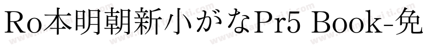 Ro本明朝新小がなPr5 Book字体转换